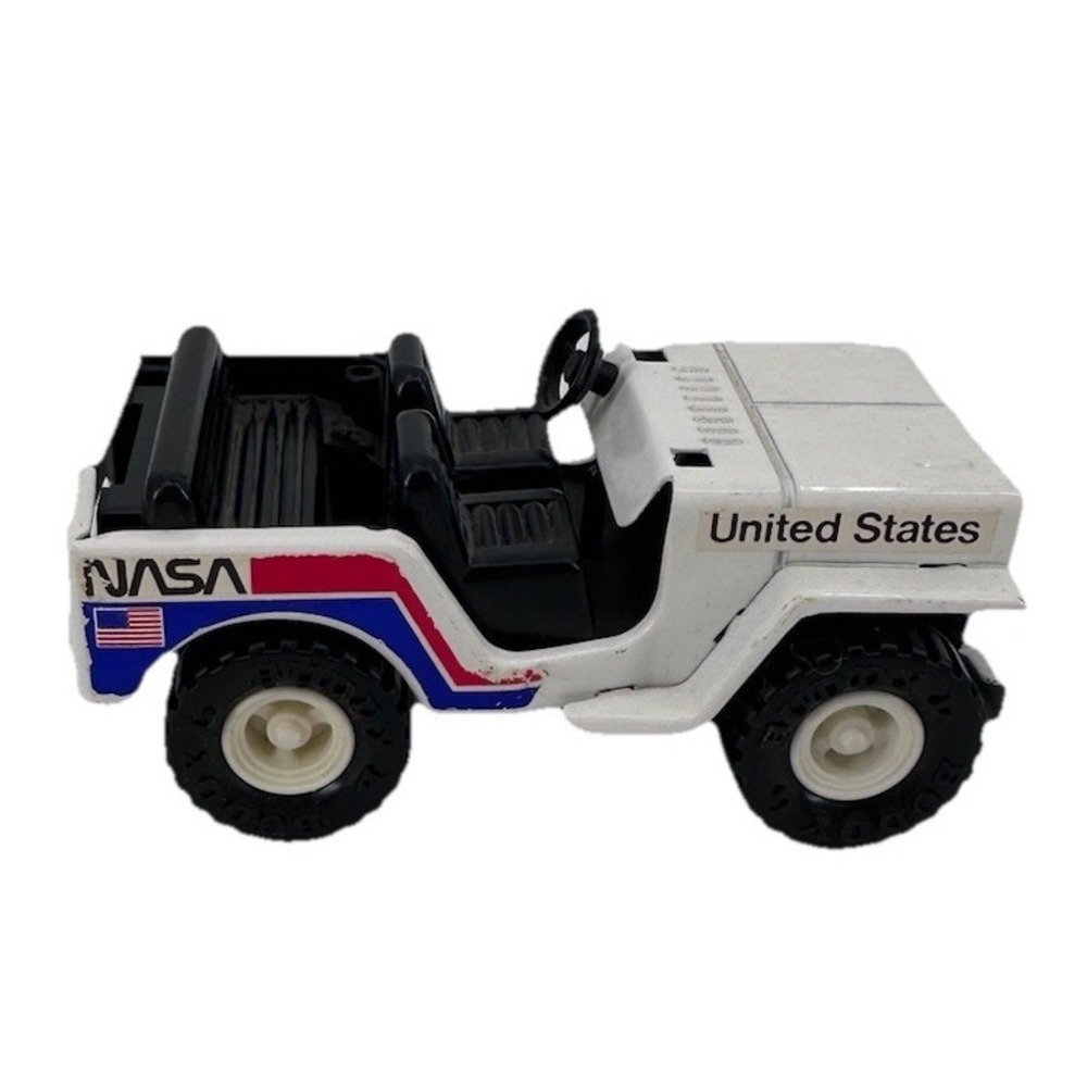 Vintage Buddy L NASA Jeep Pressed Steel Toy Made in Japan White 1980